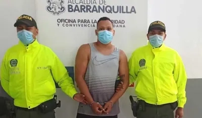 Jean Pérez Valencia, tras ser capturado.