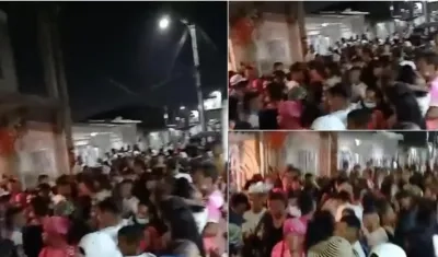 Captura de video de asistentes a la covid-fiesta en Bellarena.