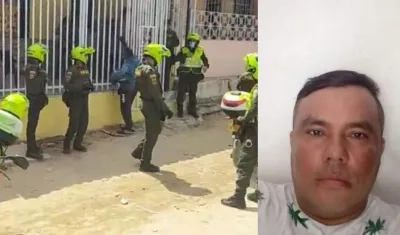 En esta vivienda fue impactado el prestamista cuando almorzaba.