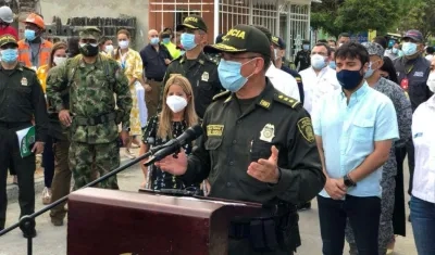 General Jorge Vargas, Director de la Policía Nacional. 