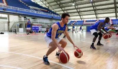 Gianlucca Bacci durante los entrenamientos de Colombia. 