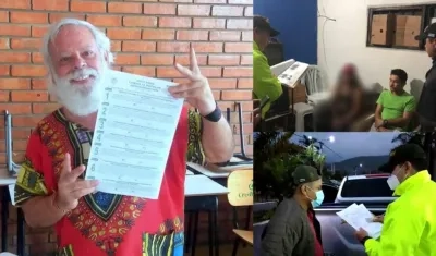 Jorge Solano Vega, defensor de DDHH, asesinado en Ocaña. A la derecha, los capturados.