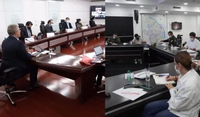 Presidente Duque lideró PMU de la vacunación con los diferentes alcaldes, entre ellos el de Barranquilla.