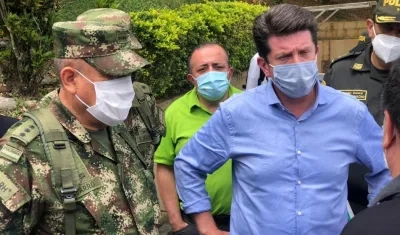 Ministro de Defensa viajó a Andes, ante los hechos ocurridos en el corregimiento de Tapartó.