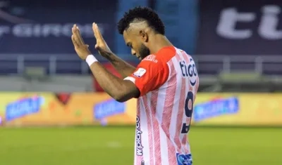 Miguel Ángel Borja, goleador de Junior. 