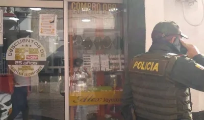 Lugar del asalto en Santa Marta. 