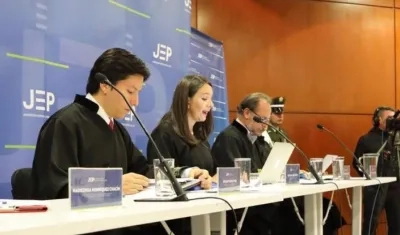 Sala de reconocimiento de la JEP.