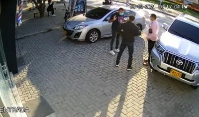 Momento del asalto en Villa Carolina. 