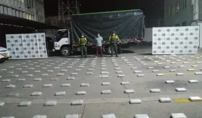 Droga incautada por la Policía. 