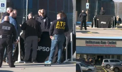 Parqueadero de la armería, ubicada en el suburbio de Metairie, Nueva Orleans, en el estado de Luisiana.