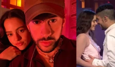 Perfomance de Bad Bunny y Rosalía.