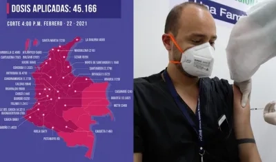 Colombia llegó a los 45.166 vacunados