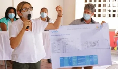 La secretaria de Salud, Alma Solano.