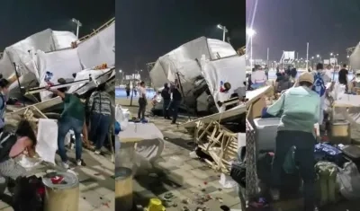 Levantamiento de las carpas afectadas.