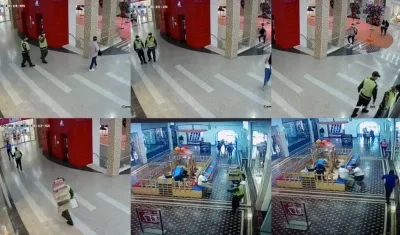 Imágenes del millonario robo.