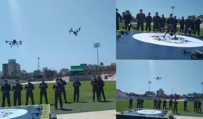 Imágenes de los drones.