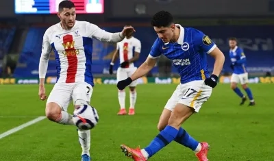 Steven Alzate en una acción de partido. 