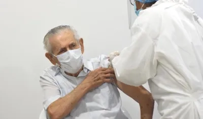 Momento de la vacunación.