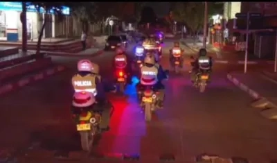 La Policía realizando patrullajes en el municipio de Soledad.