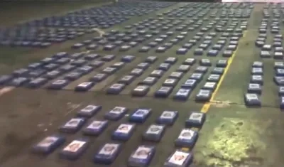 La droga incautada durante el operativo.