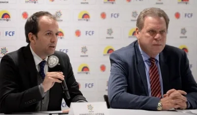 Ernesto Lucena, ministro del Deporte, y Ramón Jesurún, presidente de la FCF. 