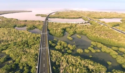 Un tramo de la Concesión Costera Cartagena - Barranquilla.