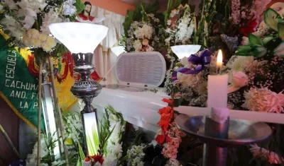 Velorio de una de las víctimas.