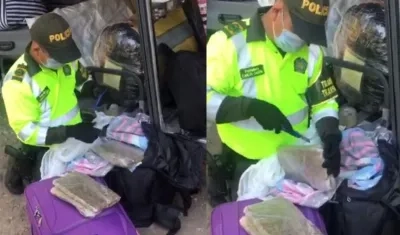 Marihuana incautada por la Policía. 