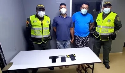 Capturados a bordo de un taxi.