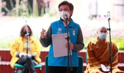 La Alcaldesa de Bogotá, Claudia López.