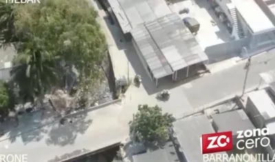 Operativos de la Policía con ayuda de drones. 