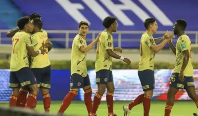 Jugadores de la Selección Colombia. 