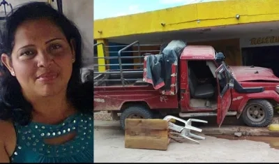 La docente Zuleima Payares Luna y el lugar de los hechos.