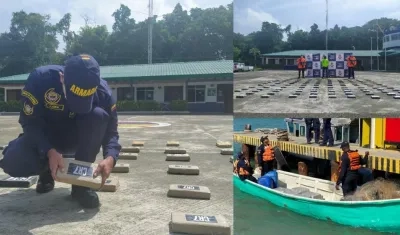 Droga incautada en los dos operativos en aguas del Mar Caribe. 