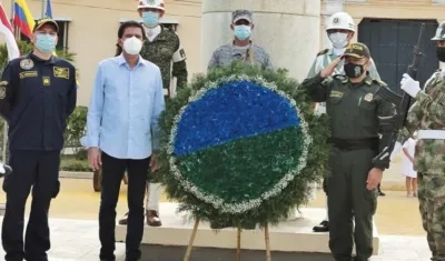 El Alcalde Rodolfo Ucrós presidiendo la celebración de los 207 años de Soledad.