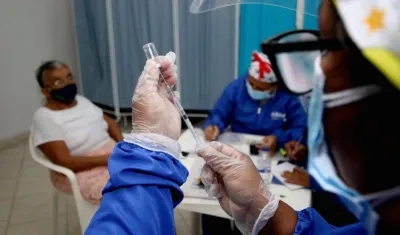 Proceso de vacunación en Barranquilla.