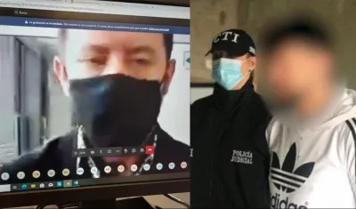 Momento de la audiencia y captura del fotógrafo Alex Cruz.