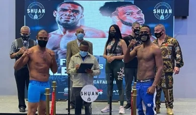 El venezolano Reinaldo González y el barranquillero Juan Carrillo.