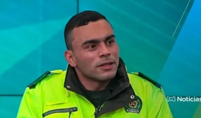 José David Carvajalino, patrullero.