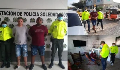 Los dos capturados fueron conducidos a la URI de la Fiscalía. 