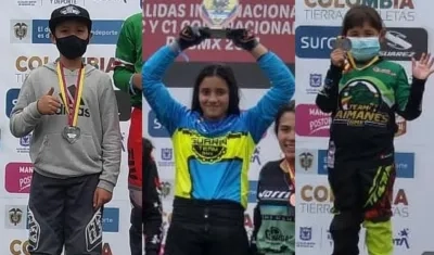 Mateo Franco, Sharid Fayad e Isabel Olivera.