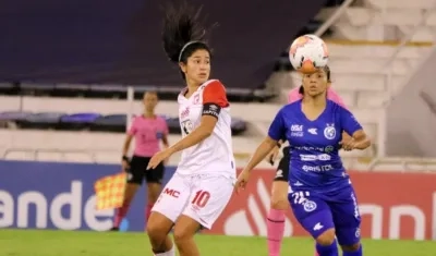 Fany Gauto, jugadora estelar de Santa Fe. 