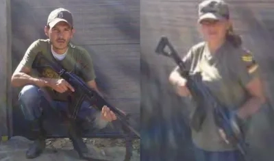 Los capturados alias 'MacGyver' y su compañera sentimental alias 'Luz Dary'.