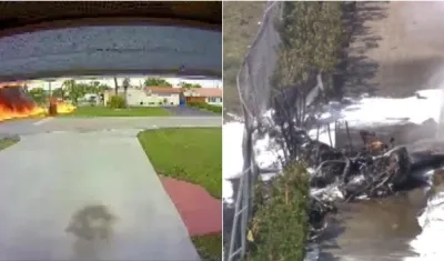 Lugar del accidente en Pembroke Pines.