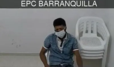 Bladimir Cassiany Jiménez durante la audiencia virtual. 