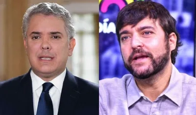 El Presidente  Iván Duque y el Alcalde Jaime Pumarejo.