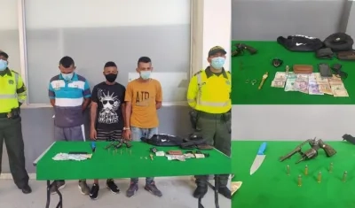 Los capturados fueron llevados a la URI de la Fiscalía. 