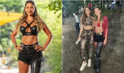 Daniella Álvarez, en una foto con la presentadora Andrea Serna.