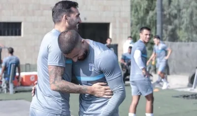 Jugadores del Alianza Lima, durante un entrenamiento. 