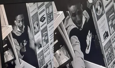 El asesino quedó grabado en la cámara de seguridad. 